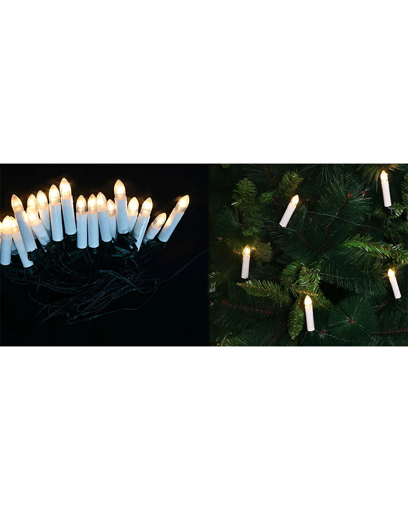 Warm White Clip On Candle Lights LED Christmas Lights Pack Of 20 - Image 3