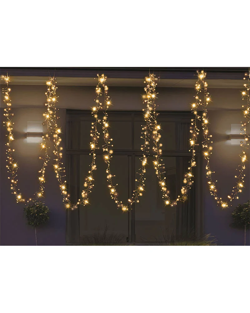 Warm White Cluster Lights 200 Piece Solar LED Lights - Image 3