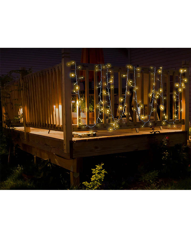 Warm White Cluster Lights 200 Piece Solar LED Lights - Image 4