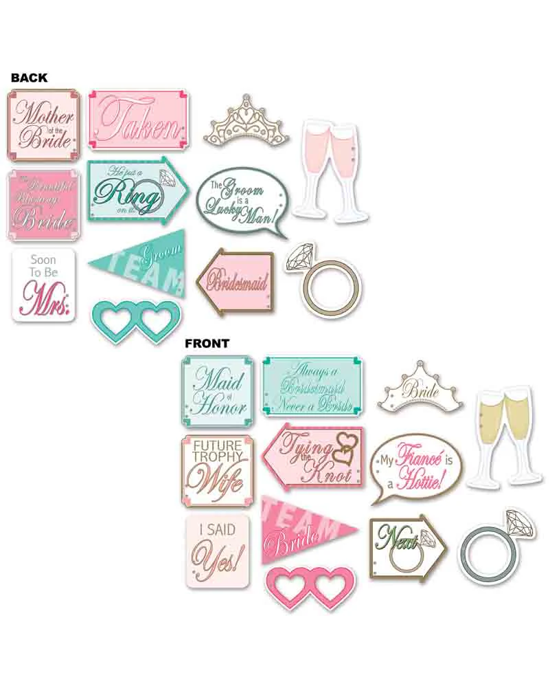 Wedding Shower Photo Fun Signs Pack of 12