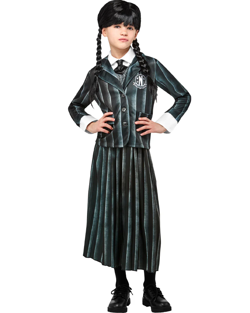 Wednesday Nevermore Academy Black Wednesday Deluxe Girls Costume - Image 3