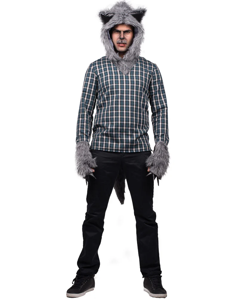 Werewolf Adult Hood Gloves and Tail Kit
