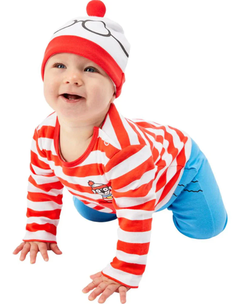Wheres Wally Red and White Baby Book Week Costume - Image 2