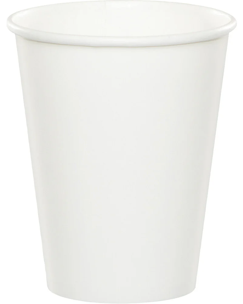 White 260ml Paper Cups Pack of 24