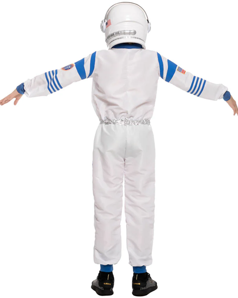 White and Blue Astronaut Boys Costume - Image 2