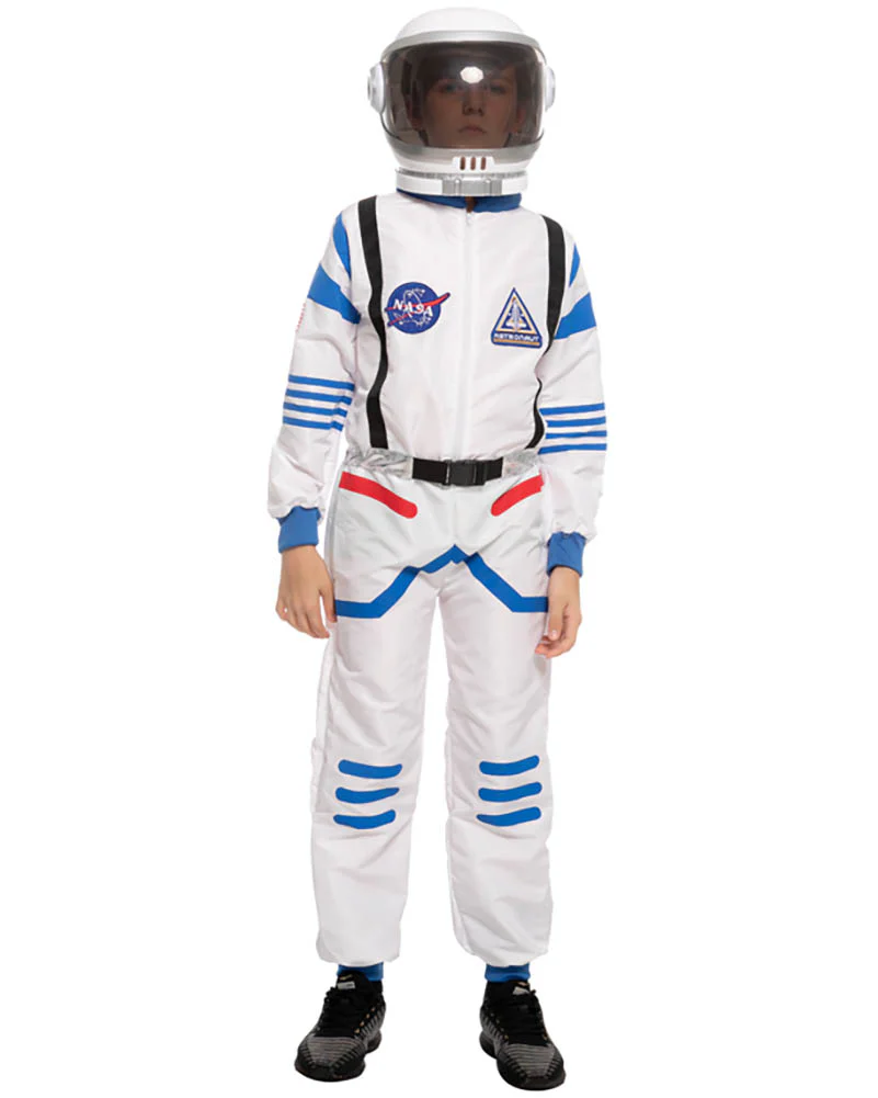White and Blue Astronaut Boys Costume - Image 3