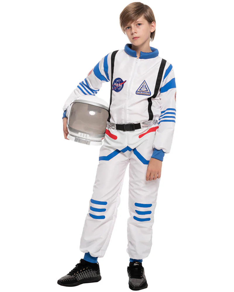 White and Blue Astronaut Boys Costume - Image 4
