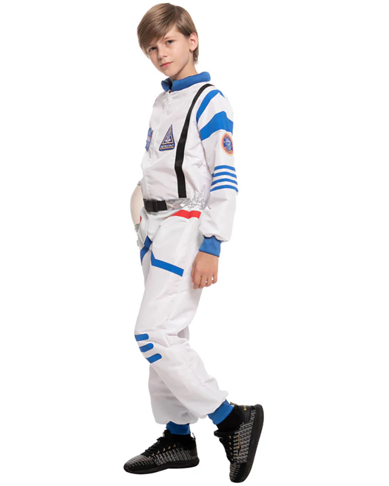 White and Blue Astronaut Boys Costume - Image 5
