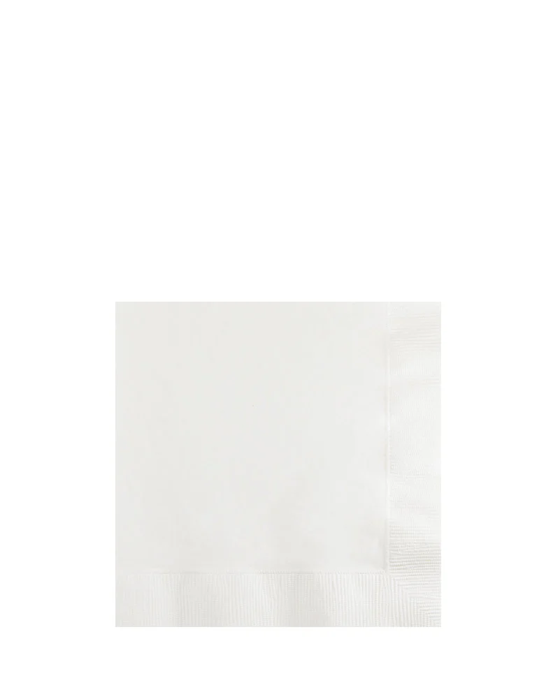 White Beverage Napkins Pack of 50