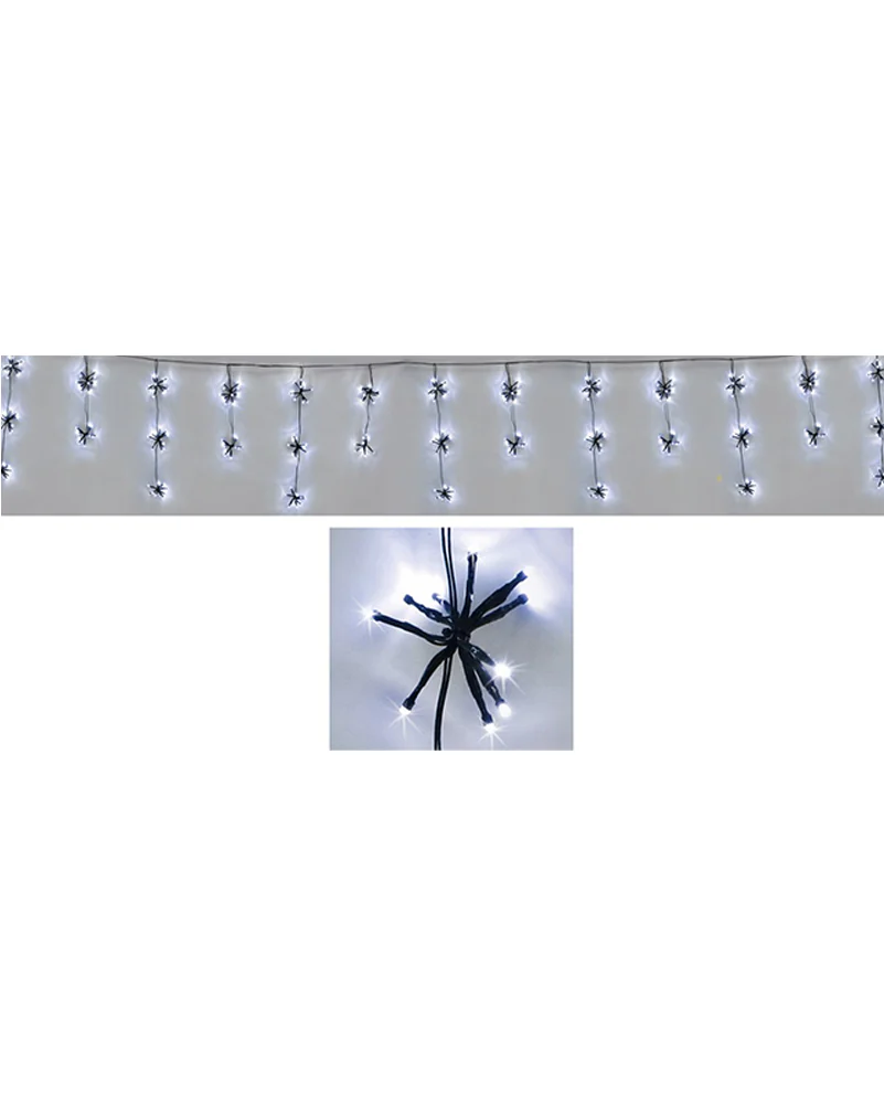 White Christmas LED Starbursts Curtain 3.6m - Image 2