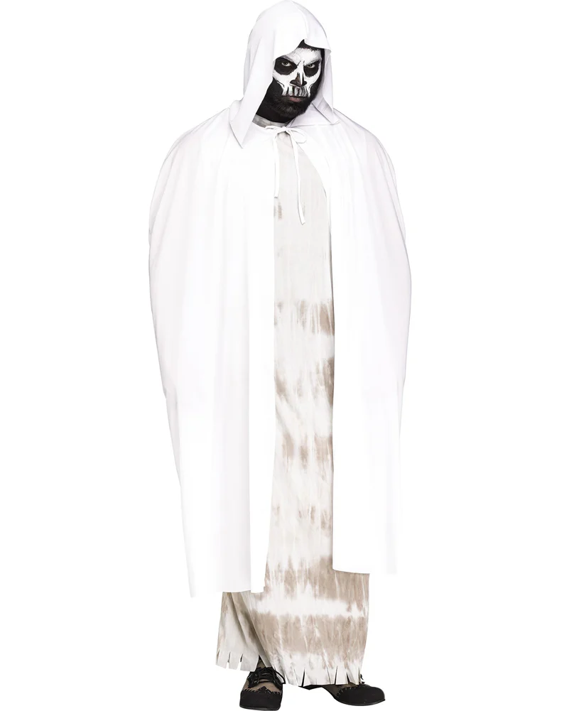 White Hooded Adult Cape 1.7m - Image 3