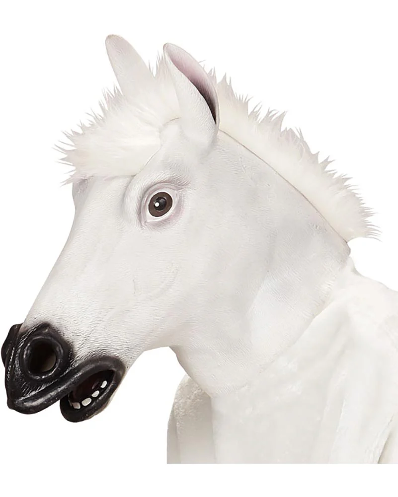 White Horse Full Head Mask