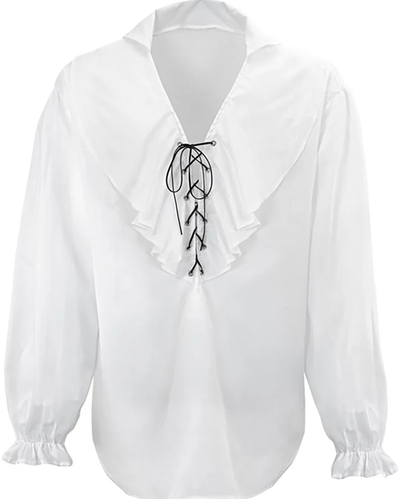 White Pirate Mens Shirt - Image 5