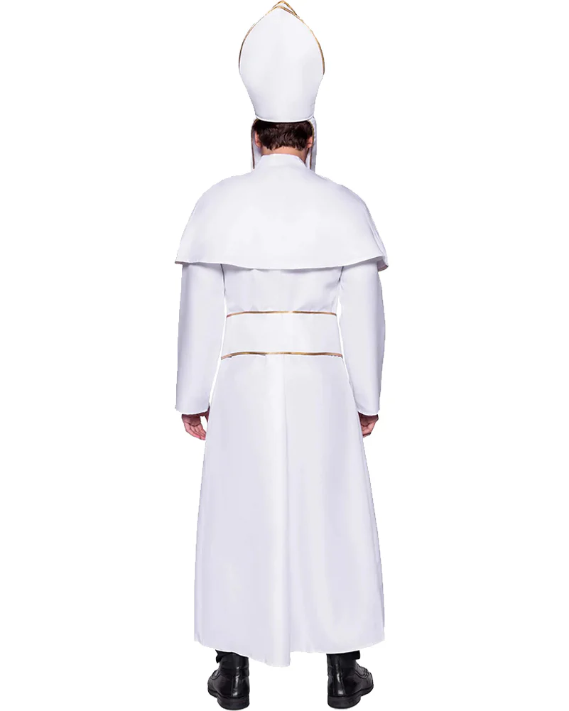 White Pope Mens Costume - Image 4