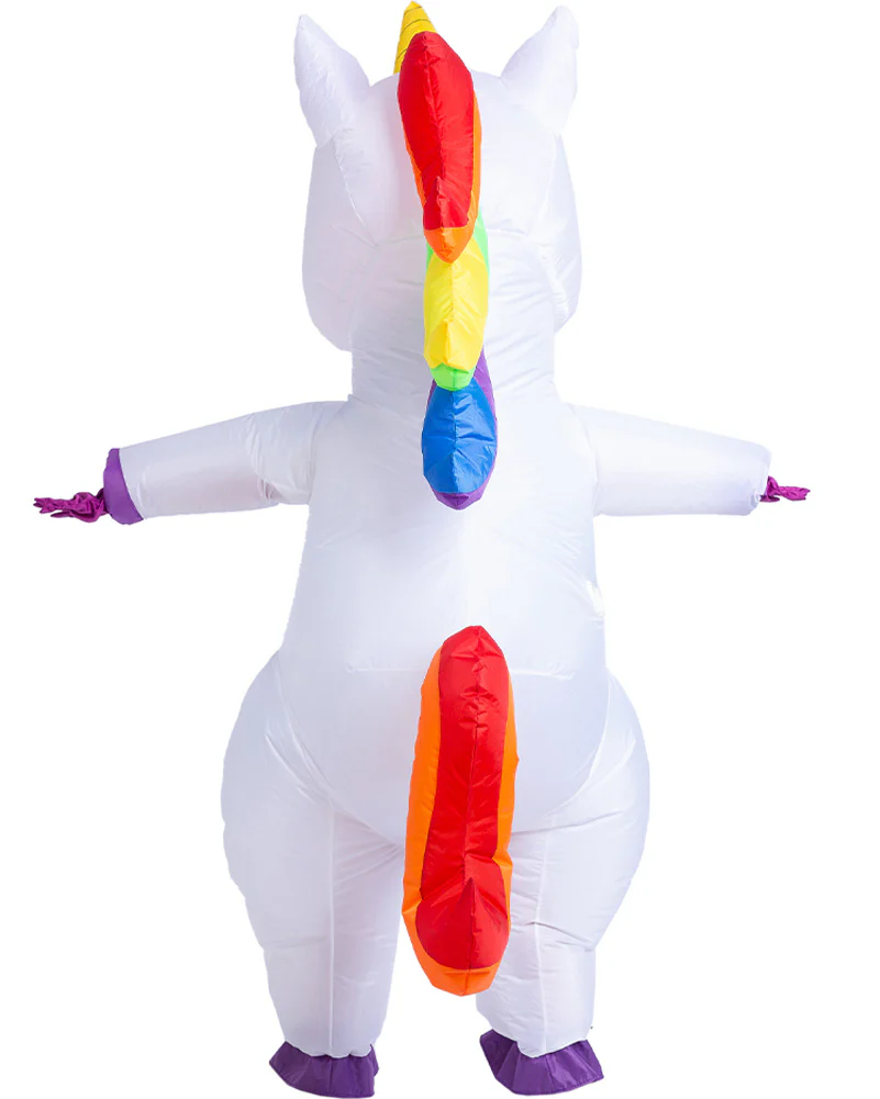 White Unicorn Inflatable Adult Book Week Costume - Image 4