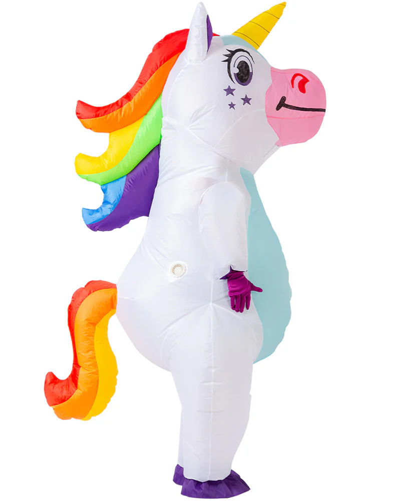 White Unicorn Inflatable Adult Book Week Costume - Image 5