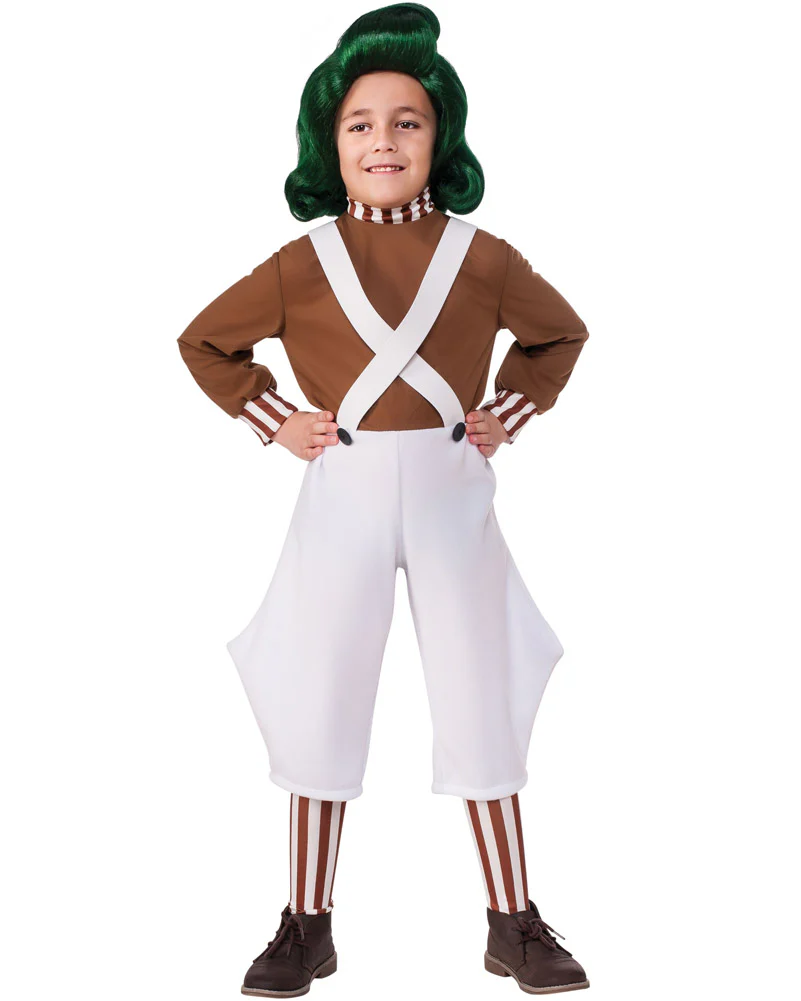 Willy Wonka Oompa Loompa Boys Book Week Costume