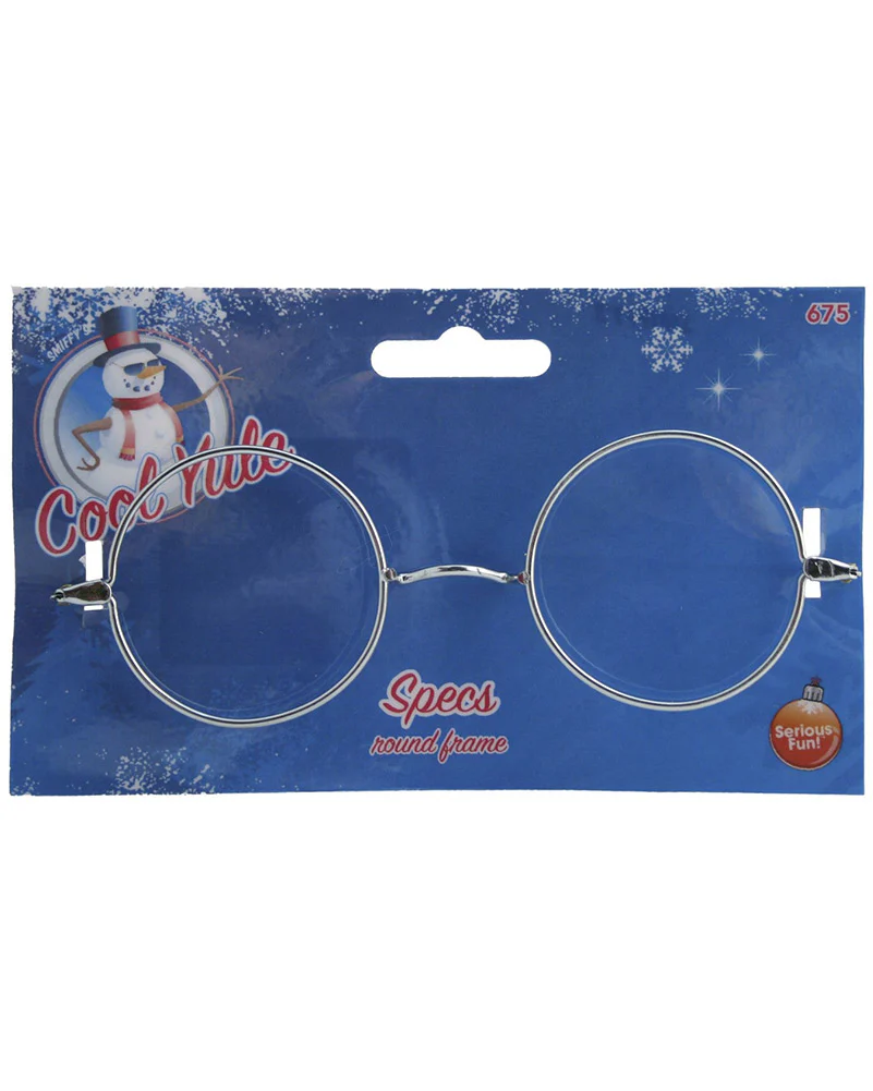 Wire Framed Silver Santa Glasses - Image 2
