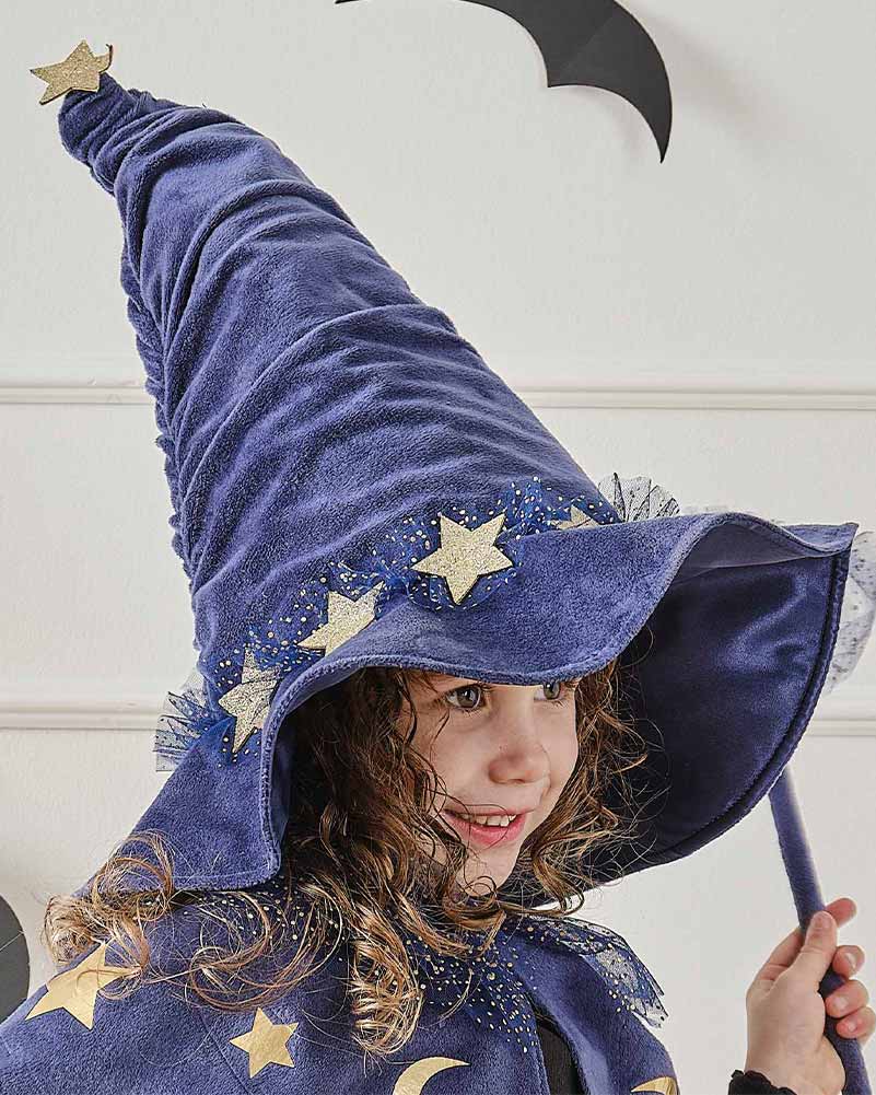 Wizard Navy Velvet Deluxe Hat - Image 2