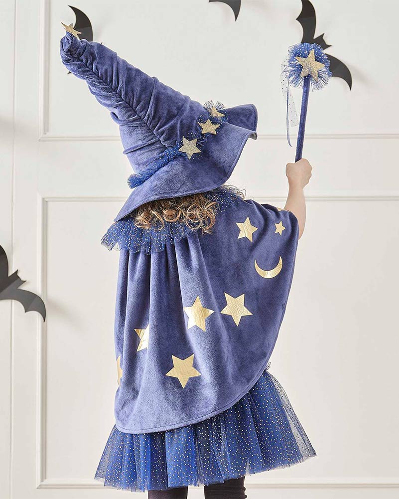 Wizard Navy Velvet Deluxe Hat - Image 3