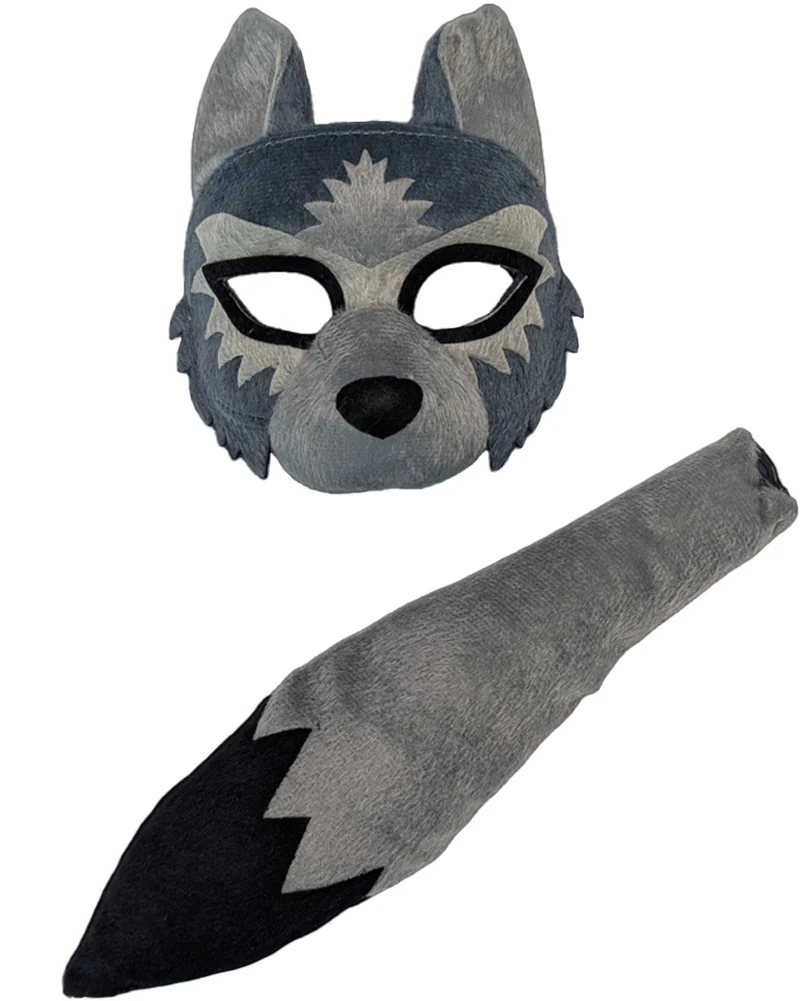 Wolf Deluxe Mask and Tail Set - Image 2