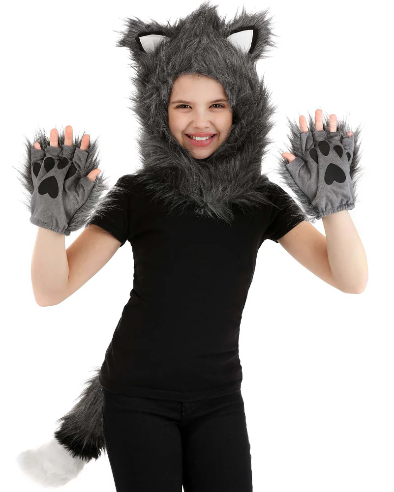 Wolf Hood Hands and Tail Set