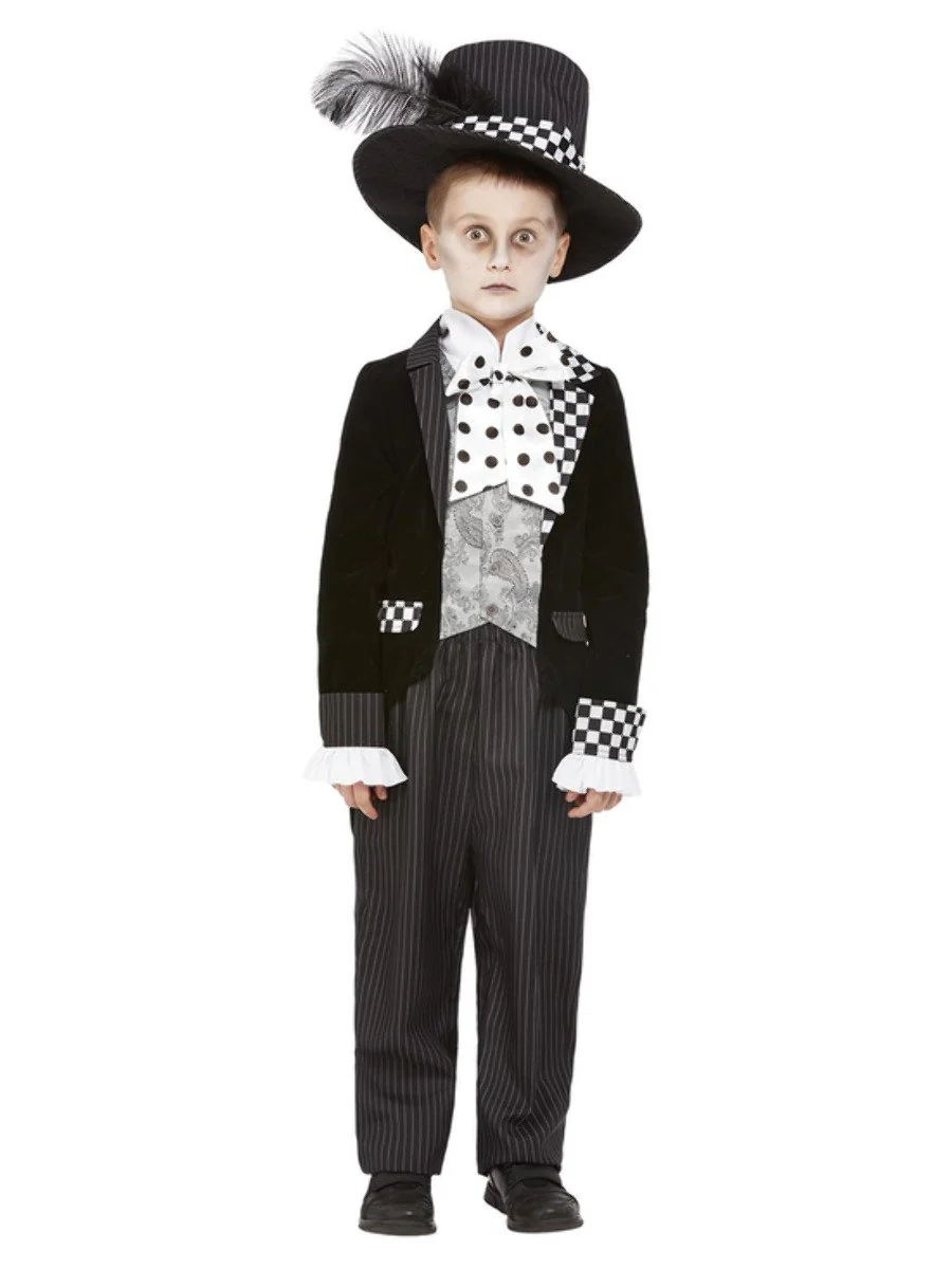 Wonderland Dark Mad Hatter Boys Costume - Image 2