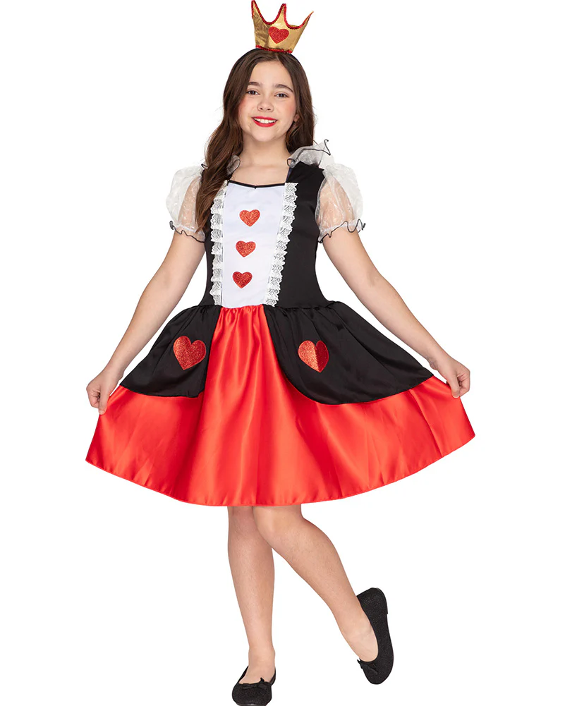 Wonderland Queen of Hearts Deluxe Girls Book Week Costume