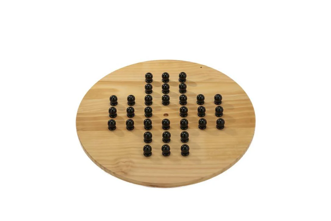 Wooden Giant Chinese Checkers and Solitare Game 60cm - Image 2