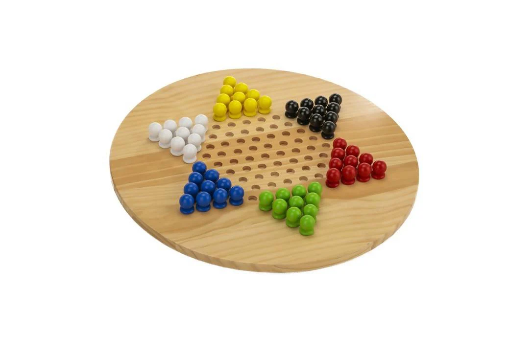 Wooden Giant Chinese Checkers and Solitare Game 60cm - Image 3
