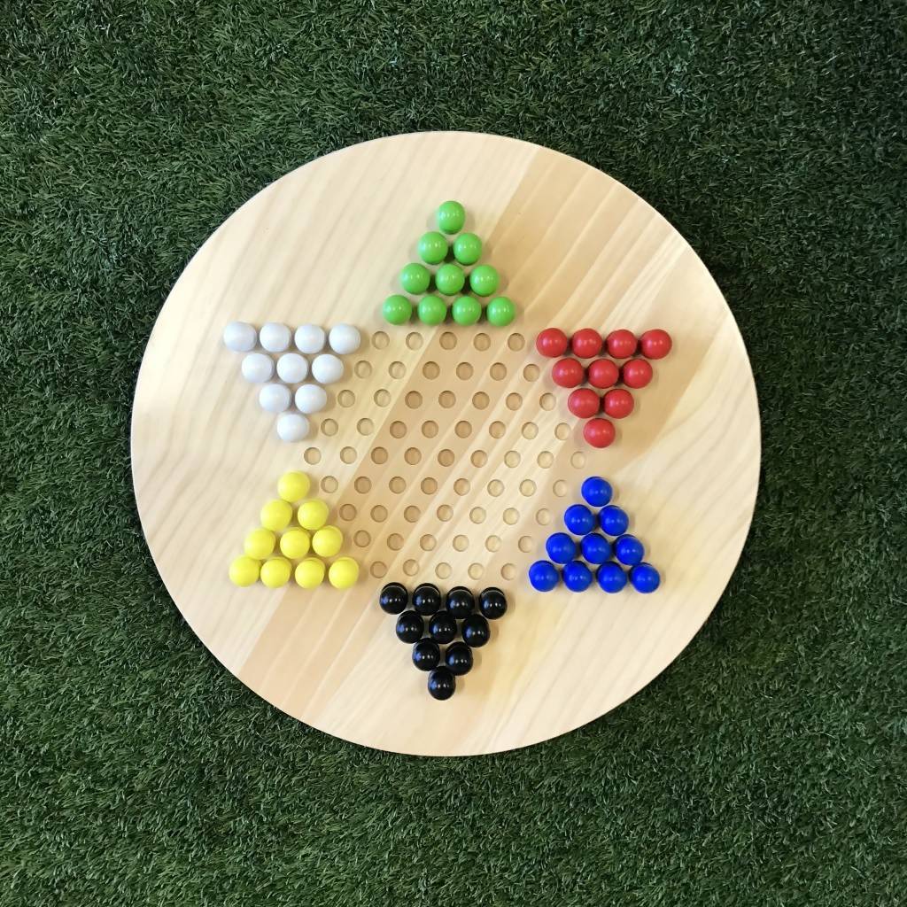 Wooden Giant Chinese Checkers and Solitare Game 60cm - Image 5