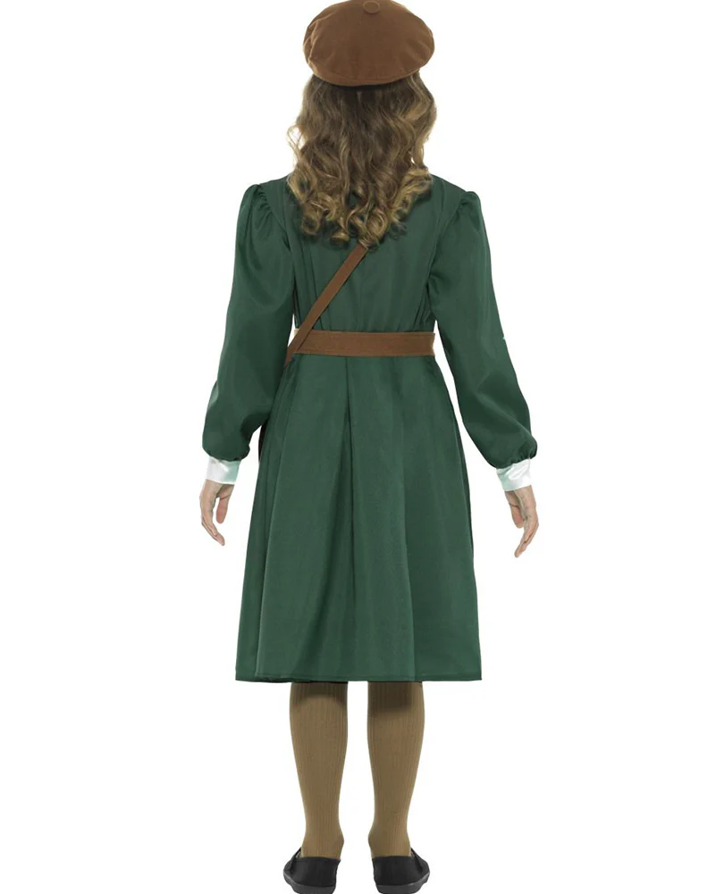 40s WW2 Evacuee Girls Costume - Image 3