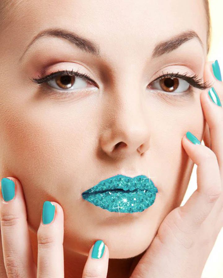 Xotic Teal Kisses Lips Kit