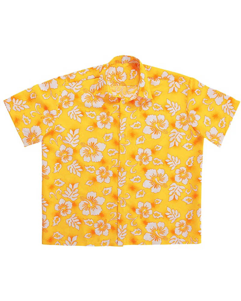 Yellow Hawaiian Mens Shirt - Image 2