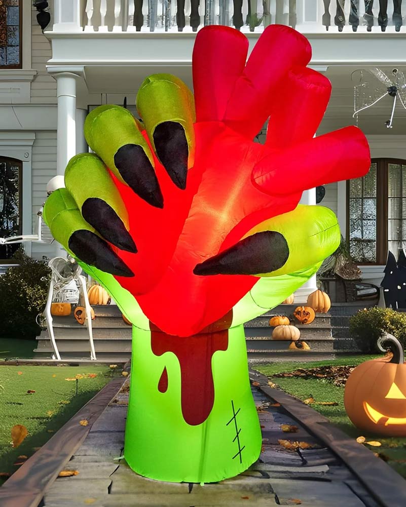 Zombie Hand with Pumping Heart Inflatable Decoration 1.5m - Image 2