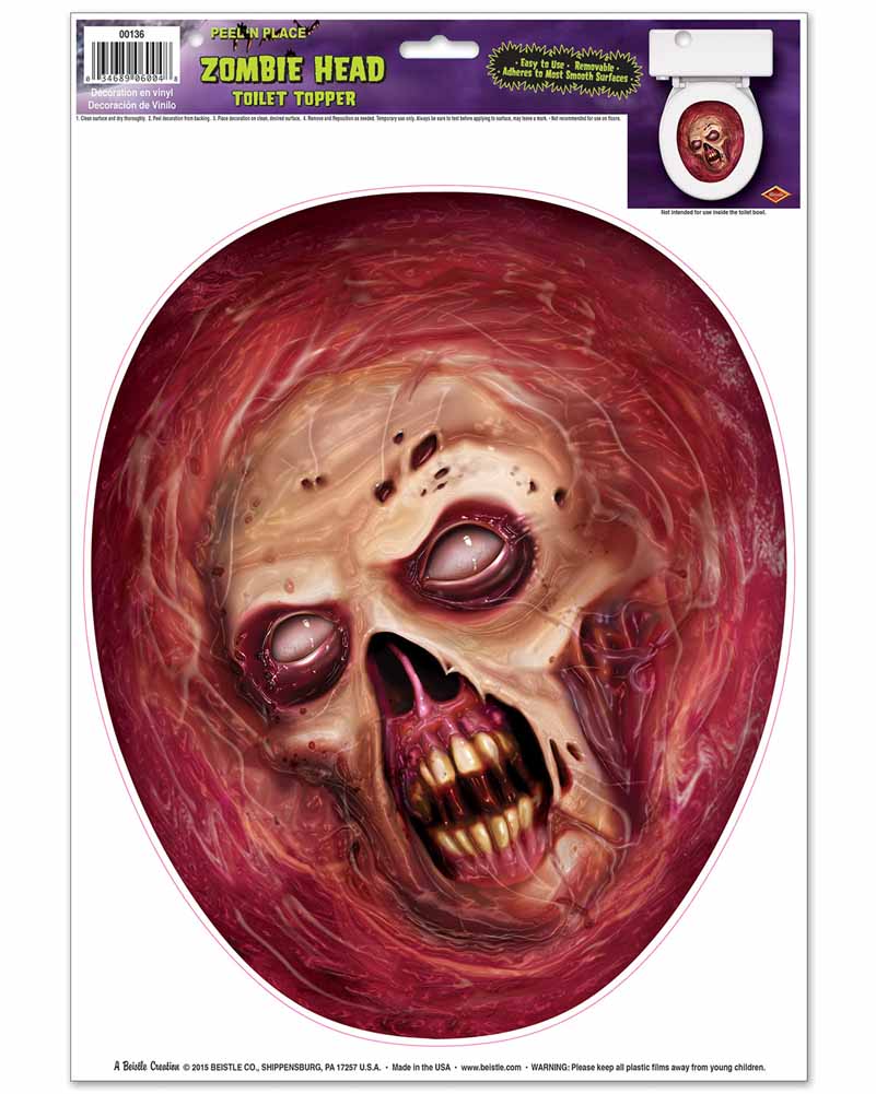Zombie Head Toilet Topper