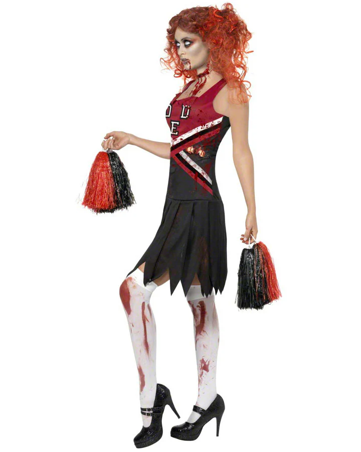 Zombie Horror Cheerleader Womens Costume - Image 3